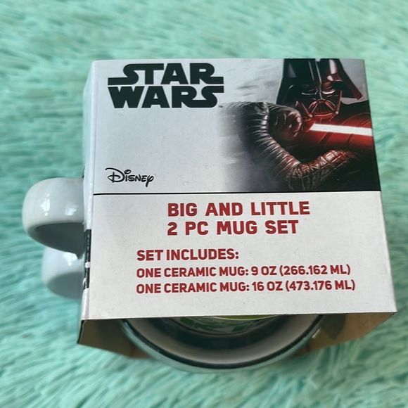 Star Wars mugs set Best Dad in the Galaxy , Yoda Best Kid , Dark Vader &Yoda - Picture 9 of 10